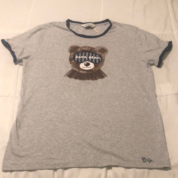 Peter Alexander Other - NWT Peter Alexander Papa Bear heather gray & navy T-shirt ribbing dad shirt